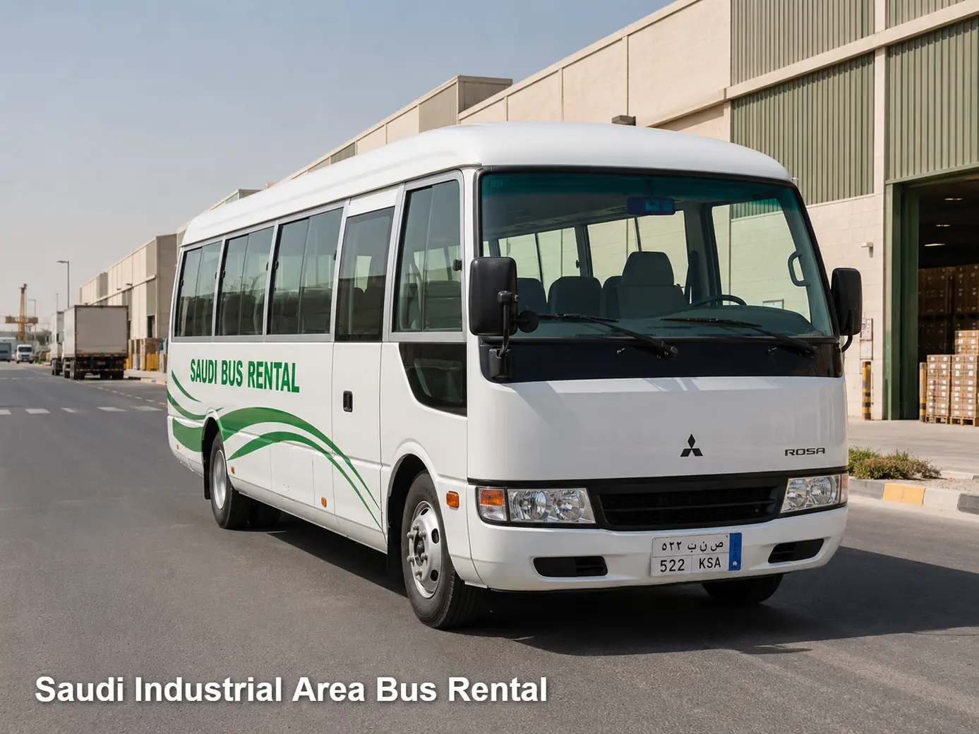 Saudi Industrial Area Bus Rental hero for bus rental booking in Saudi Arabia