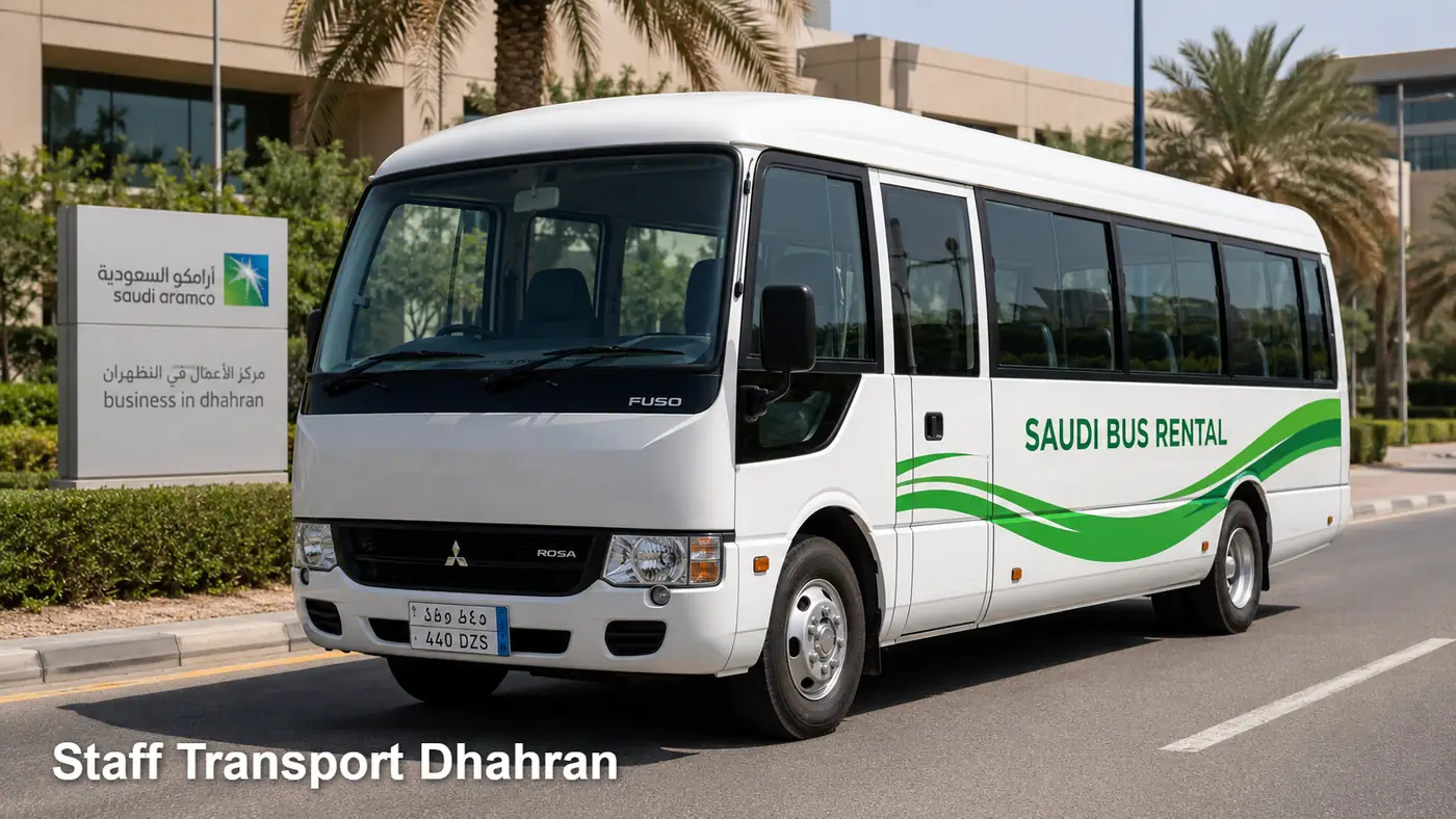 Staff Transport Dhahran hero for staff shift route in Dhahran