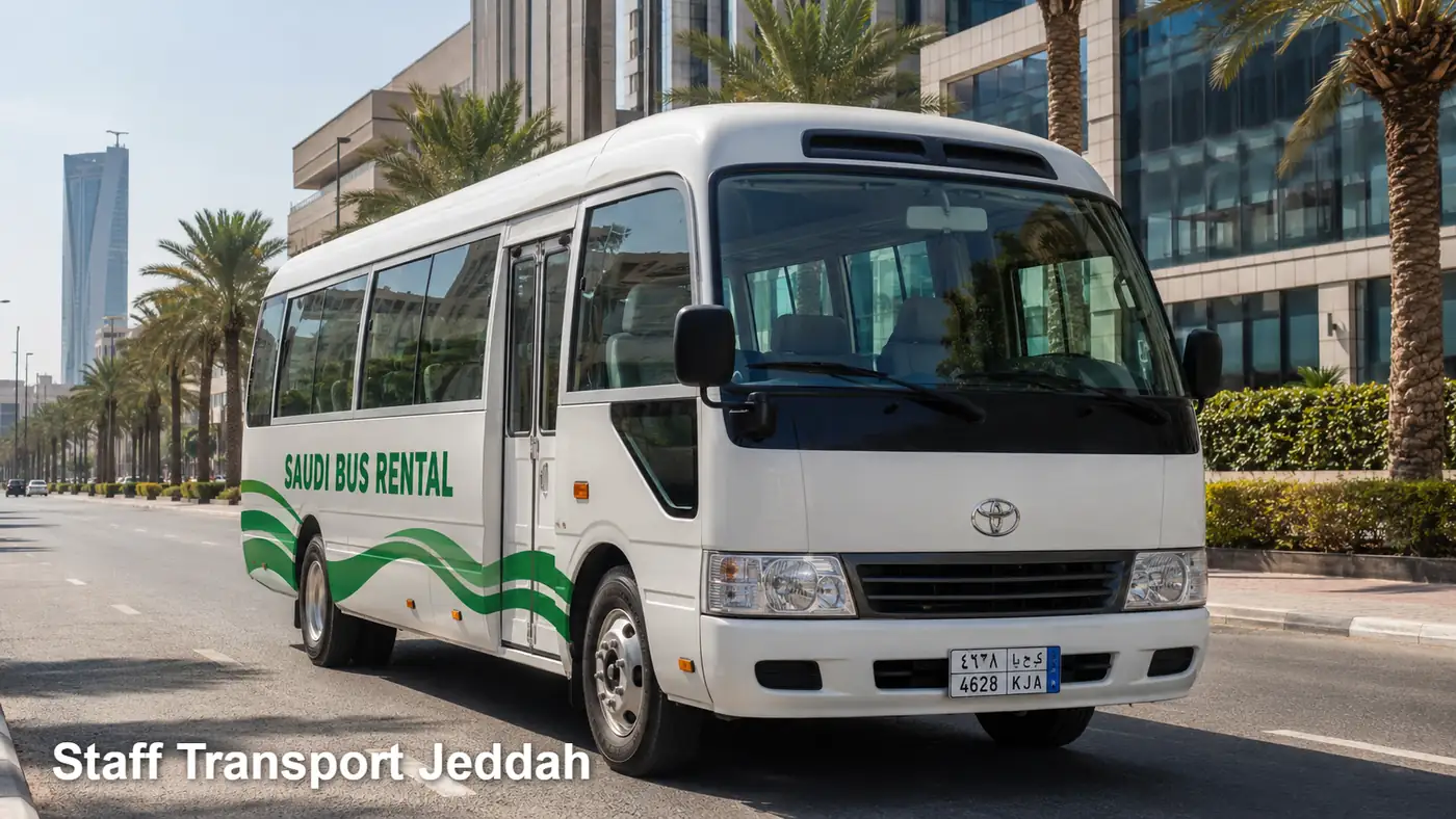 Staff Transport Jeddah hero for staff shift route in Jeddah