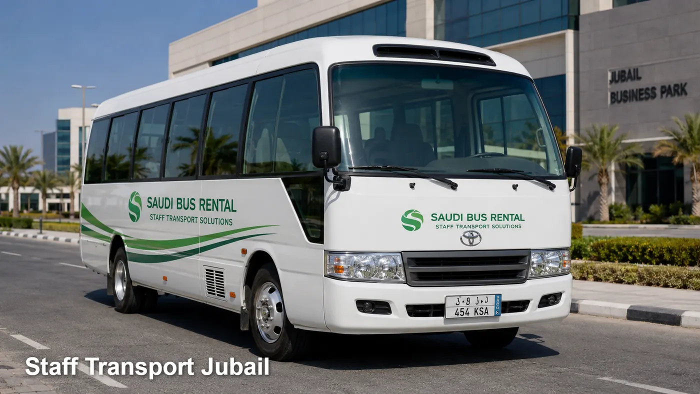 Staff Transport Jubail hero for staff shift route in Jubail