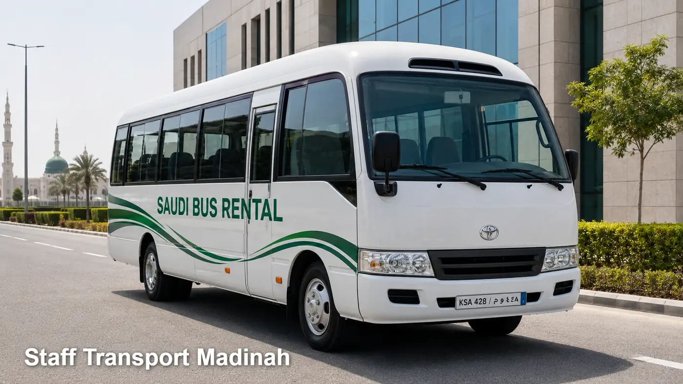 Staff Transport Madinah hero for staff shift route in Madinah