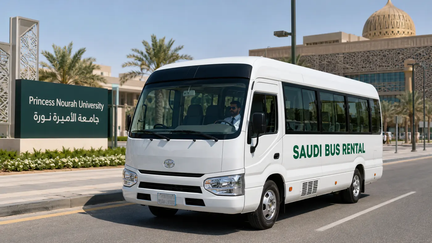 Campus Shuttle Saudi Arabia education transport image supporting Student Transport Saudi Arabia route planning