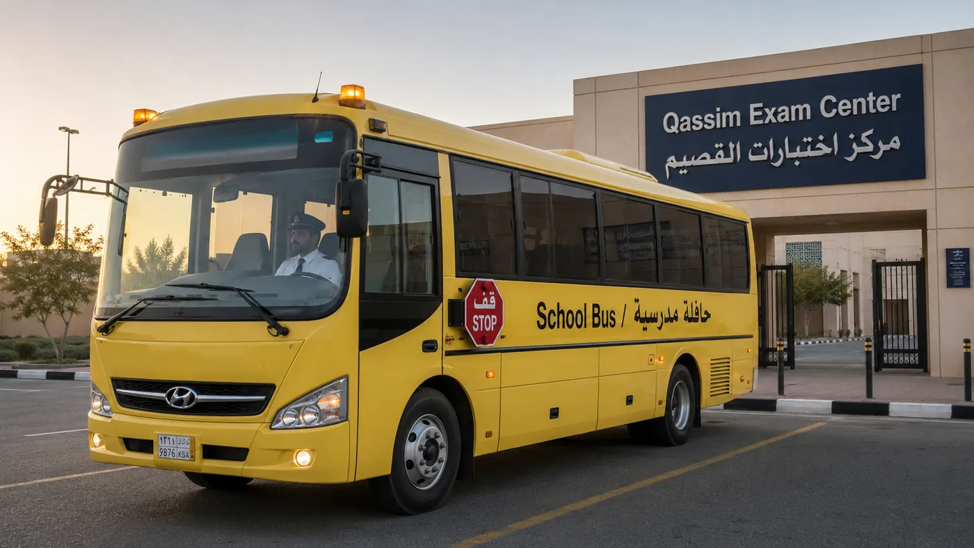 Exam Day Student Transport Saudi Arabia education transport image supporting Student Transport Saudi Arabia route planning