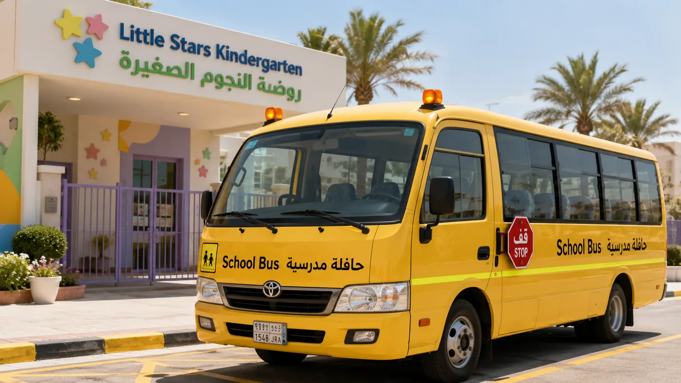 Nursery School Bus Rental Saudi Arabia education transport image supporting School Bus Rental Saudi Arabia route planning