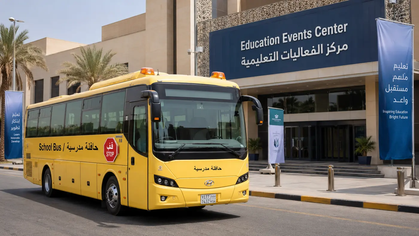 School Event Transport Saudi Arabia education transport image supporting School Bus Rental Saudi Arabia route planning