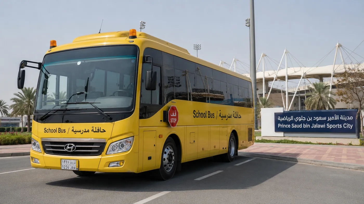 School Sports Team Transport Saudi Arabia education transport image supporting School Field Trip Bus Rental Saudi Arabia route planning