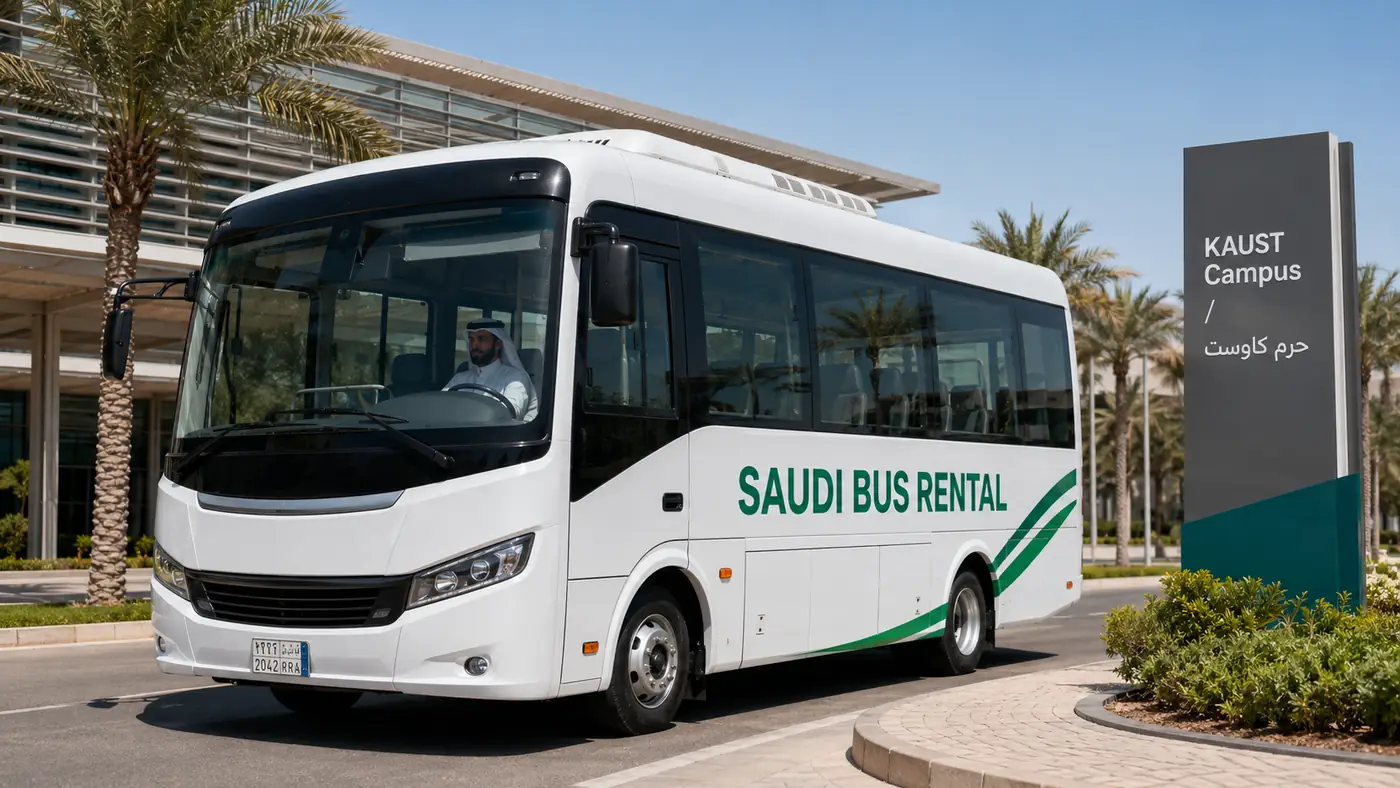 University Staff Transport Saudi Arabia education transport image supporting Campus Shuttle Saudi Arabia route planning