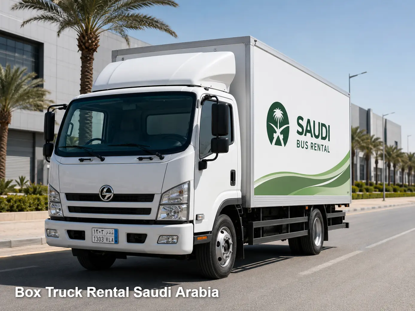 Box Truck Rental exterior in Saudi Arabia for enclosed cargo planning