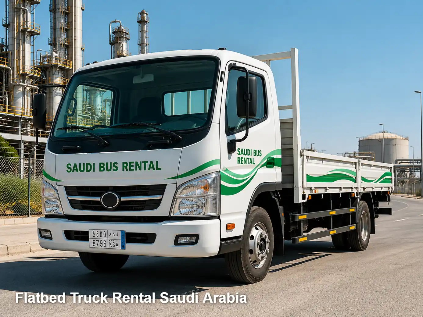 Flatbed Truck Rental exterior in Saudi Arabia for open-deck freight planning