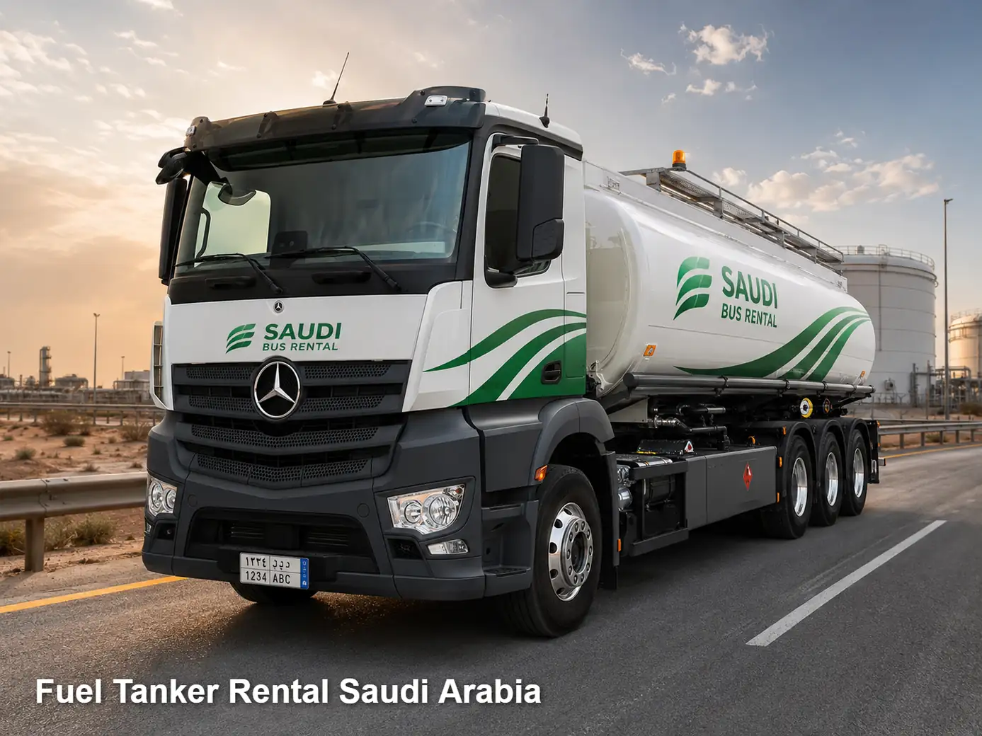 Fuel Tanker Rental exterior in Saudi Arabia for fuel logistics planning
