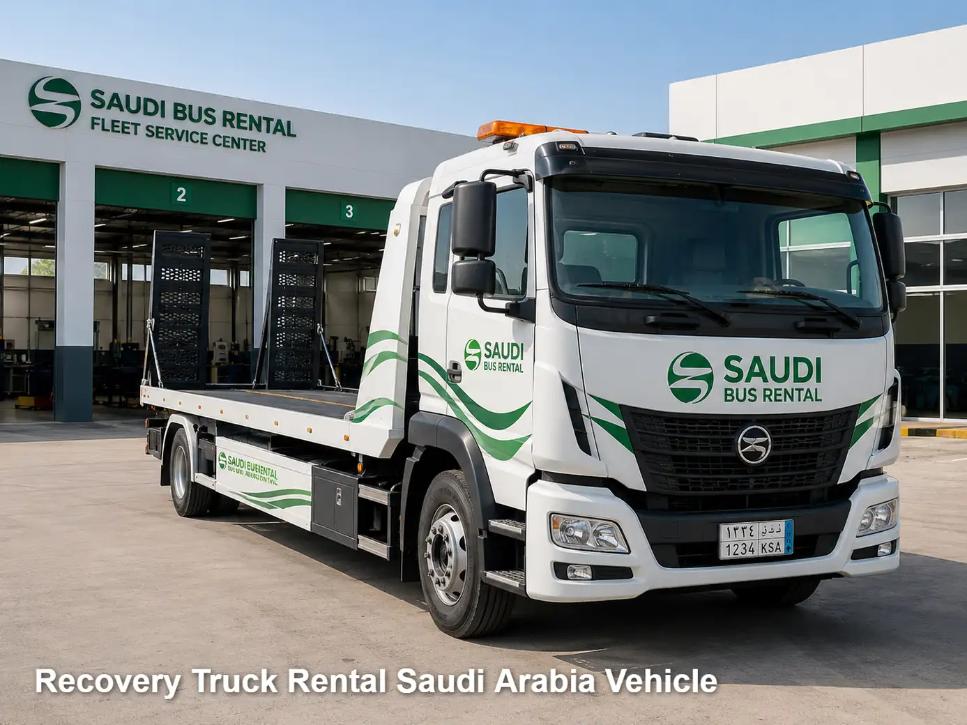 Recovery Truck Rental operating and site-access view in Saudi Arabia