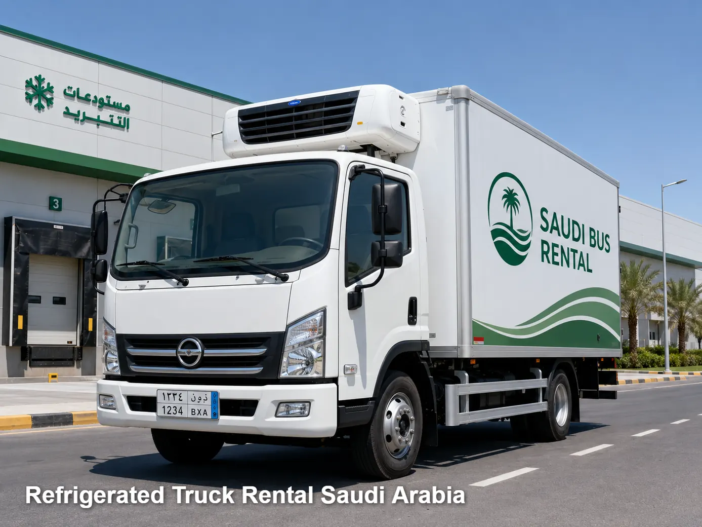 Refrigerated Truck Rental exterior in Saudi Arabia for cold-chain distribution planning