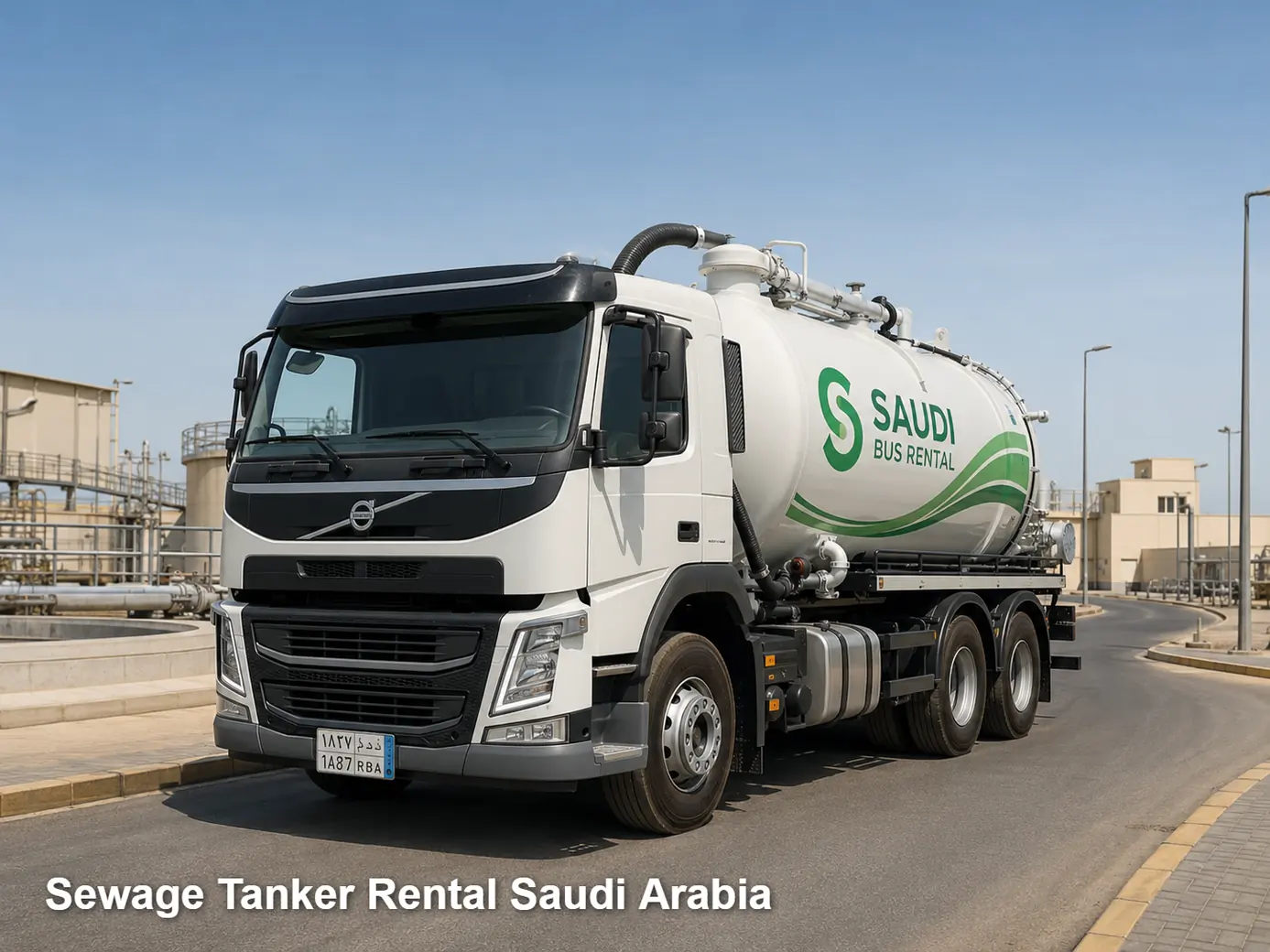 Sewage Tanker Rental exterior in Saudi Arabia for wastewater service planning