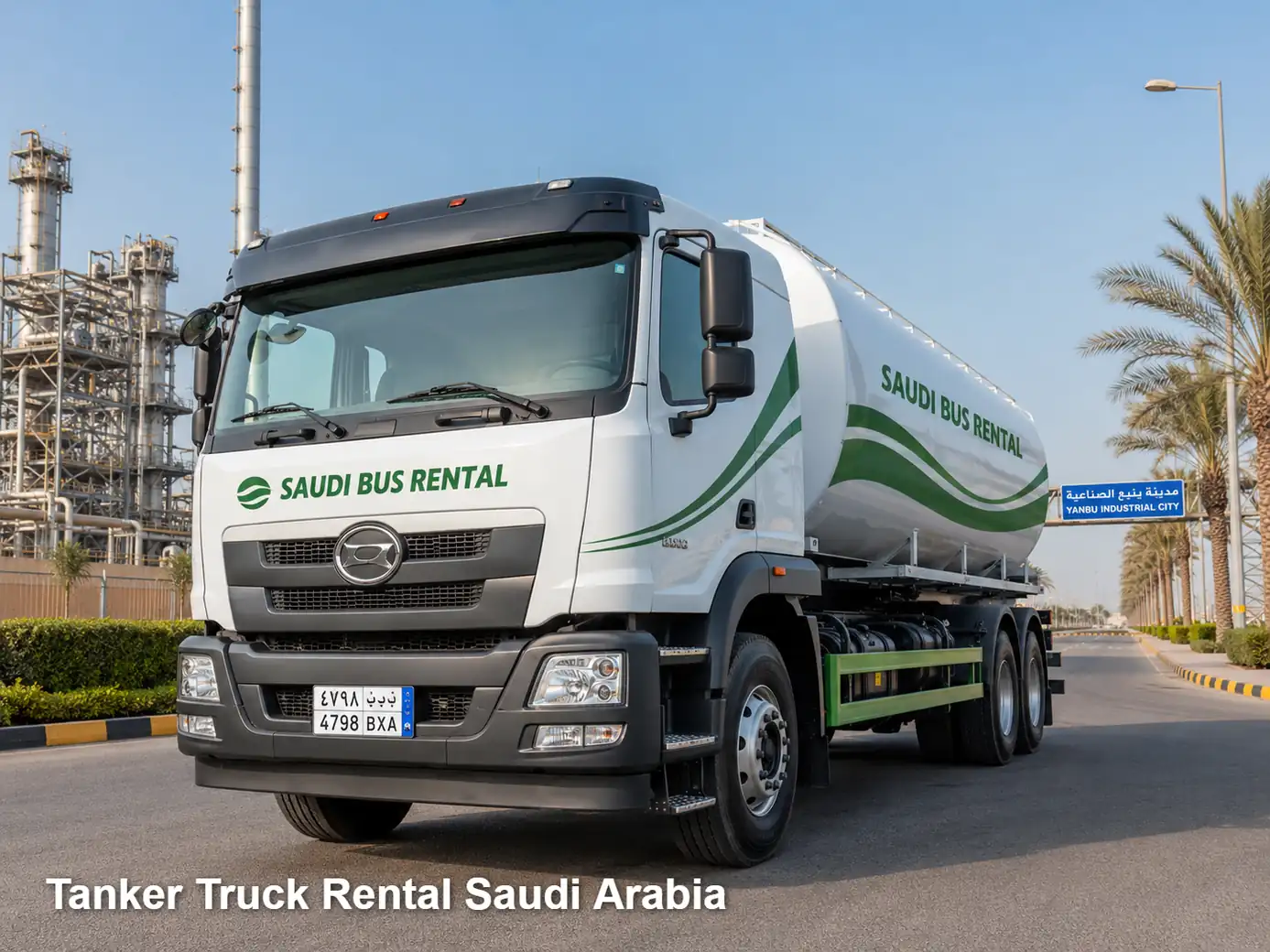 Tanker Truck Rental exterior in Saudi Arabia for liquid logistics planning