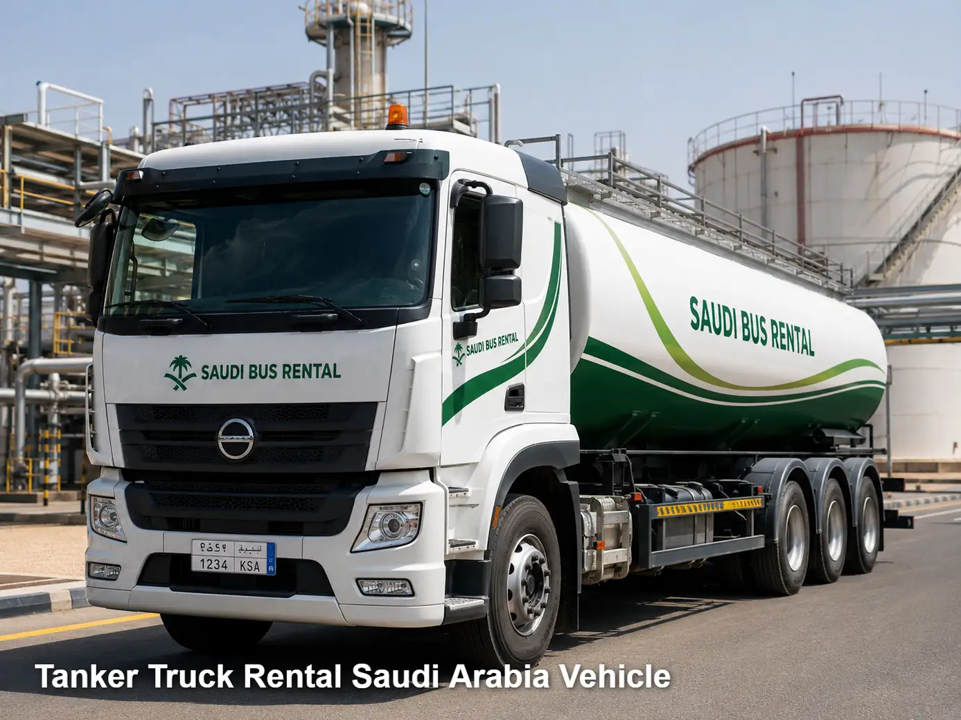 Tanker Truck Rental operating and site-access view in Saudi Arabia