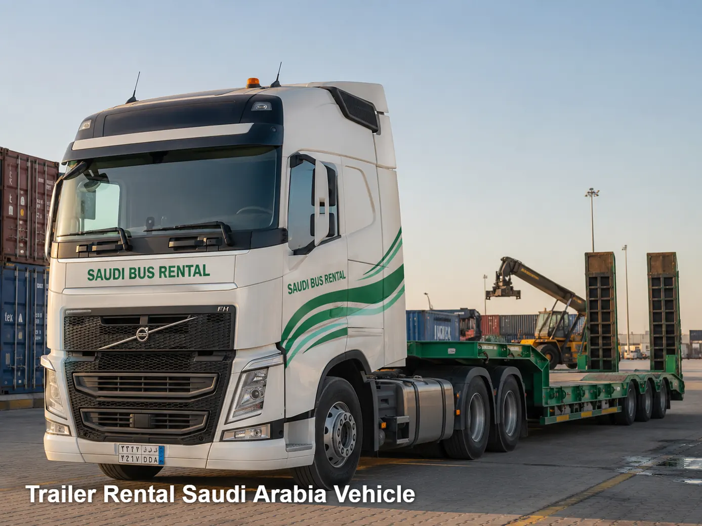 Trailer Rental operating and site-access view in Saudi Arabia