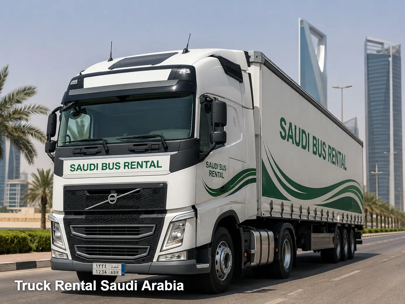 Truck Rental exterior in Saudi Arabia for general freight planning planning